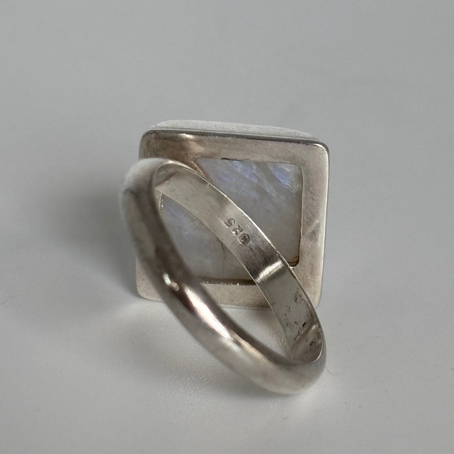 Smooth Band Moonstone Ring