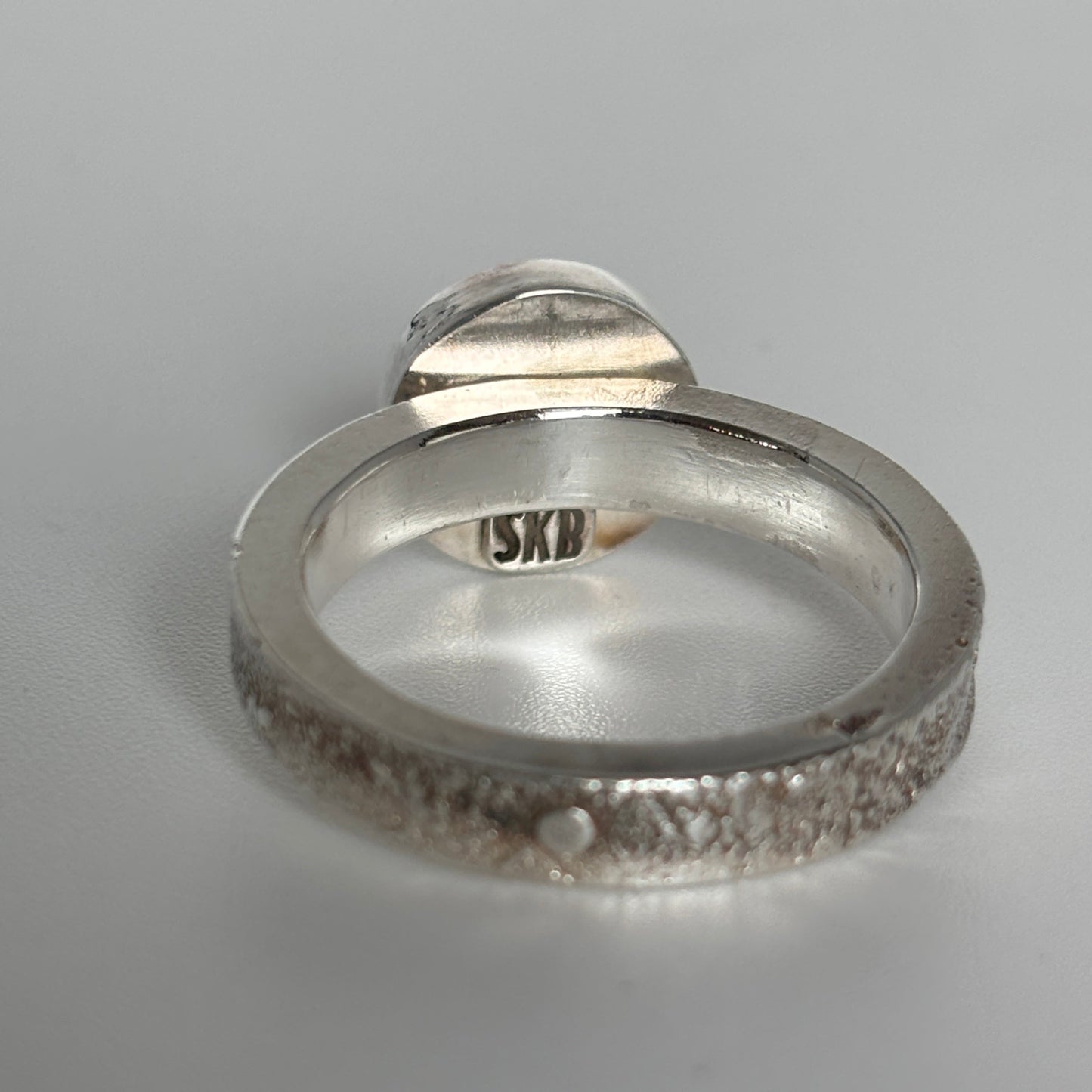 Chunky Textured Moonstone Ring