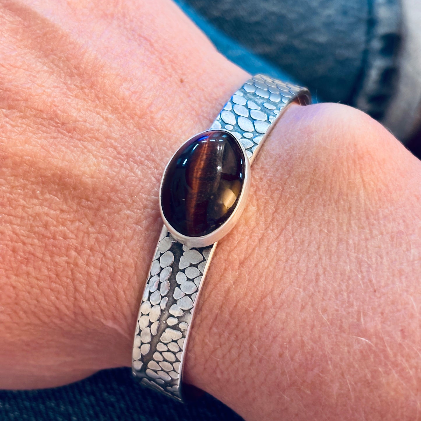 Red Tiger's Eye Serpent Cuff
