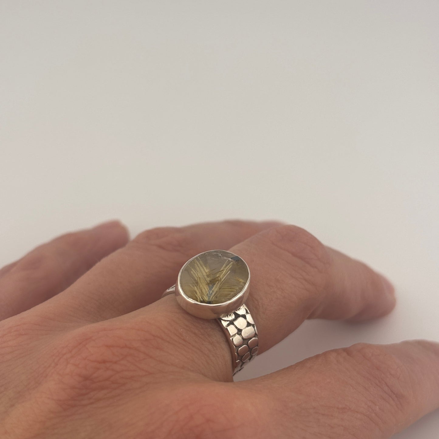 Rutilated Quartz Serpent Band