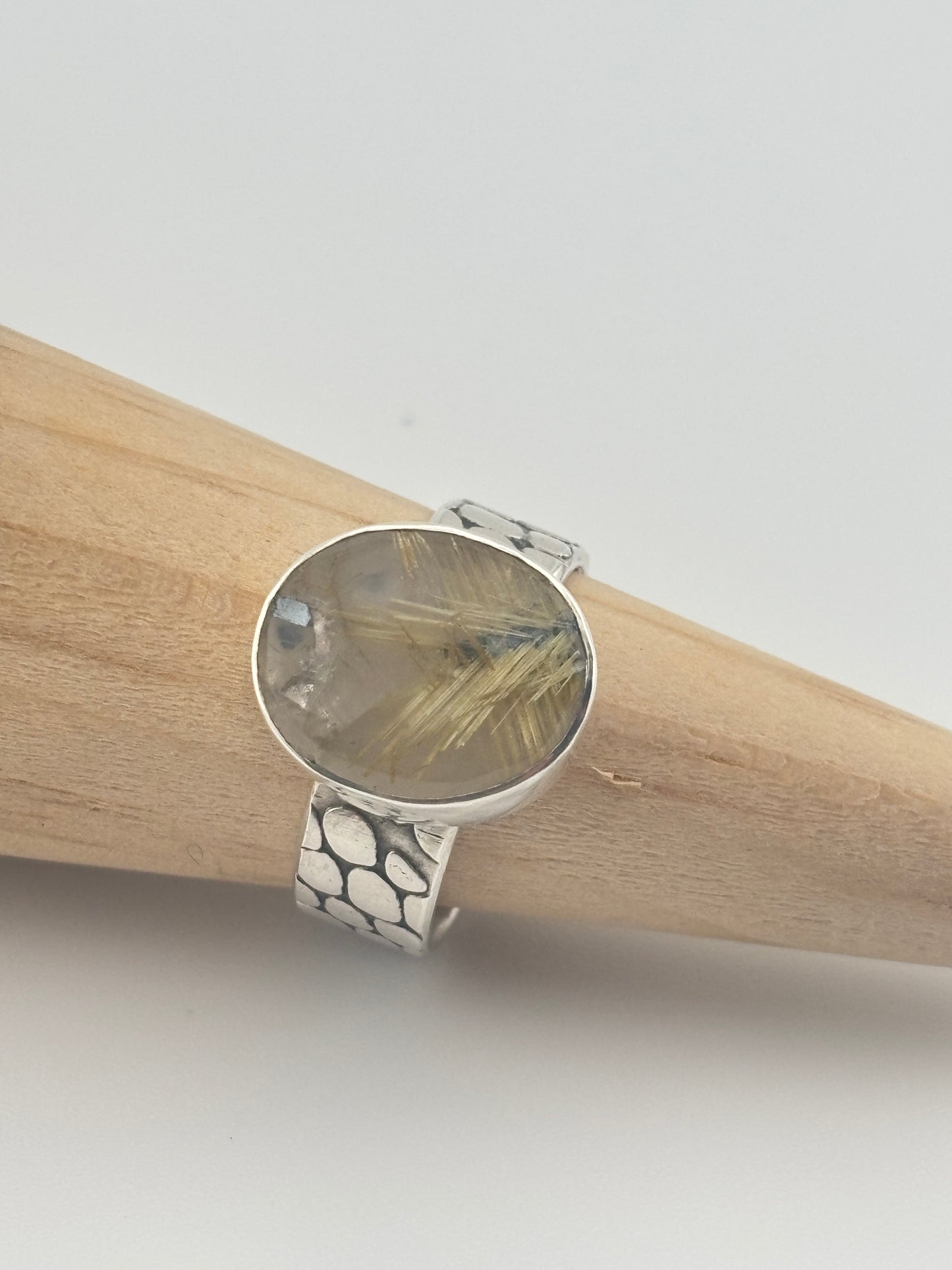 Rutilated Quartz Serpent Band