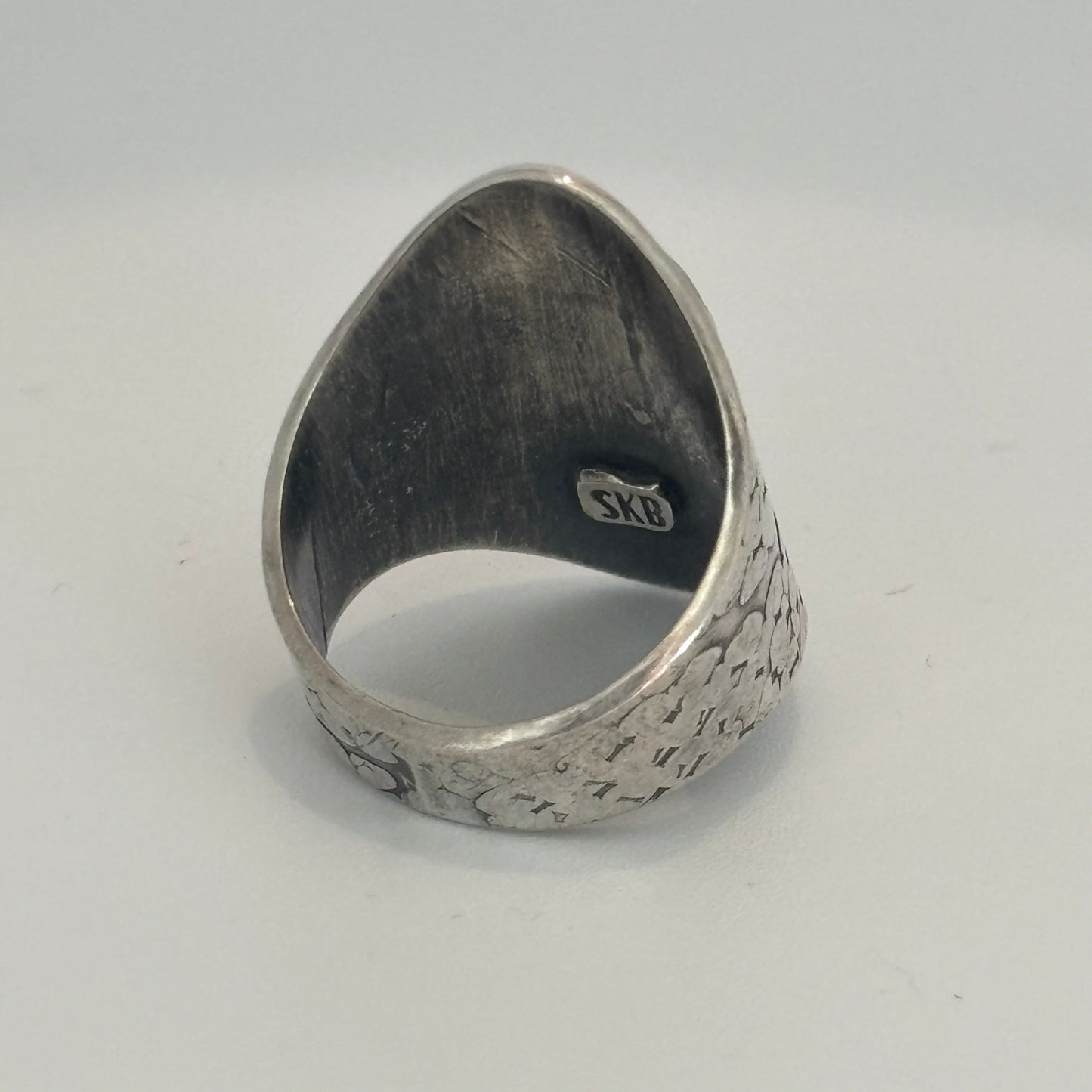 Amazonite Serpent Shield Ring
