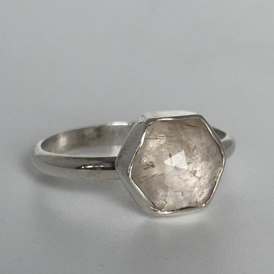 Clear Quartz Hex Ring