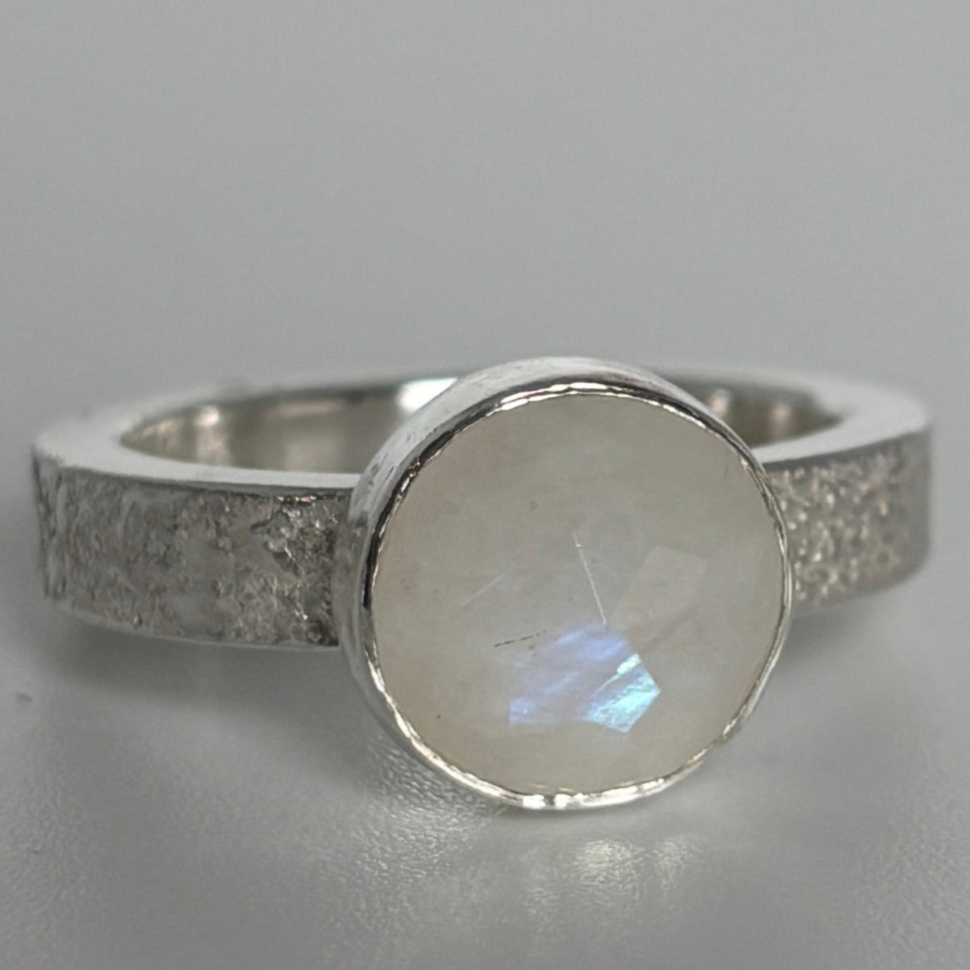 Chunky Textured Moonstone Ring