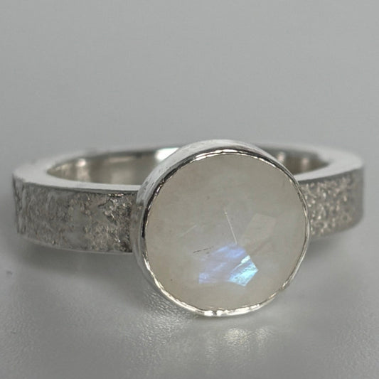 Chunky Textured Moonstone Ring