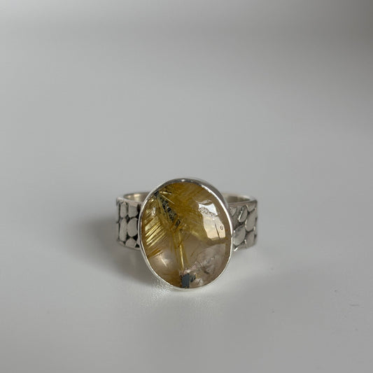 Rutilated Quartz Serpent Band