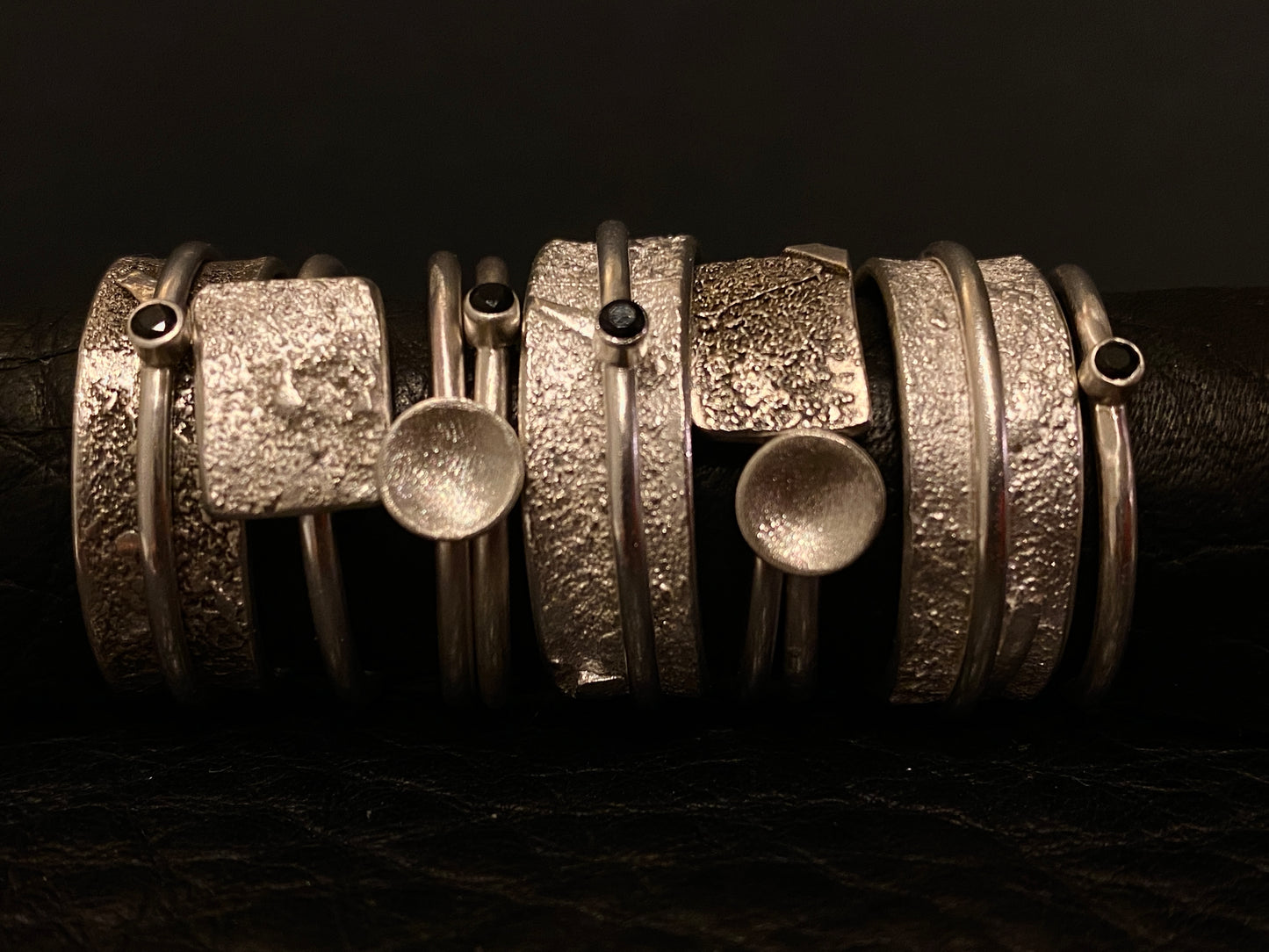 Luna Band (CZ Oxidized)