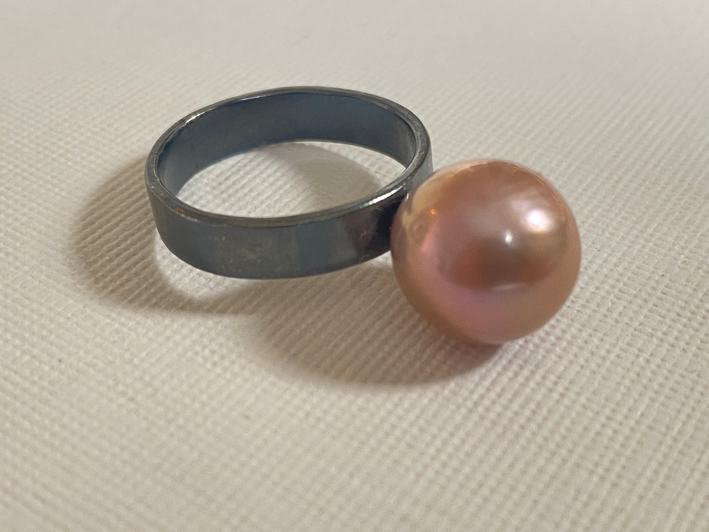 Pink Edison Pearl Cocktail Ring