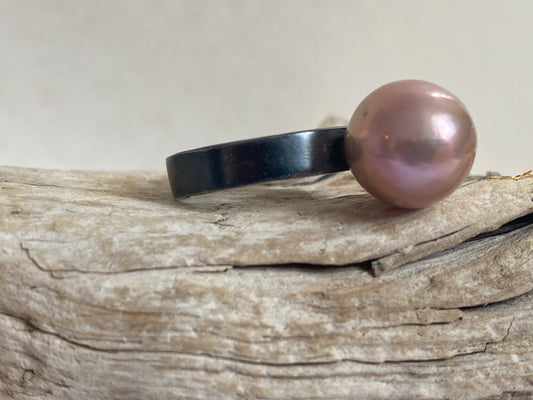 Pink Edison Pearl Cocktail Ring