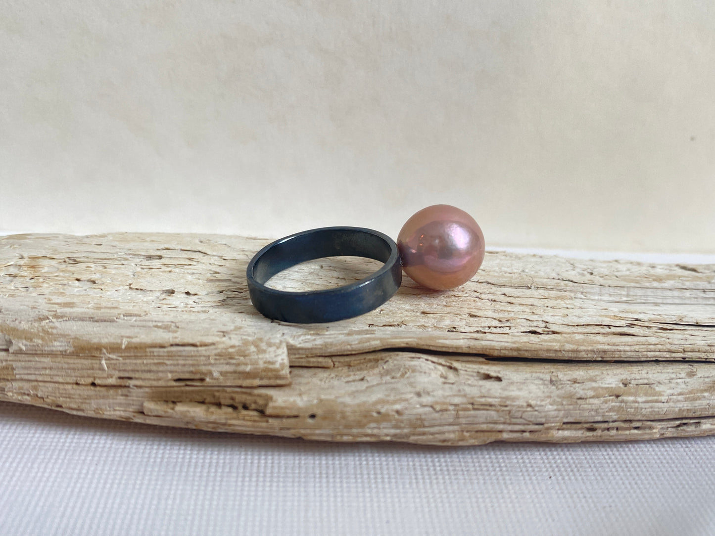 Pink Edison Pearl Cocktail Ring